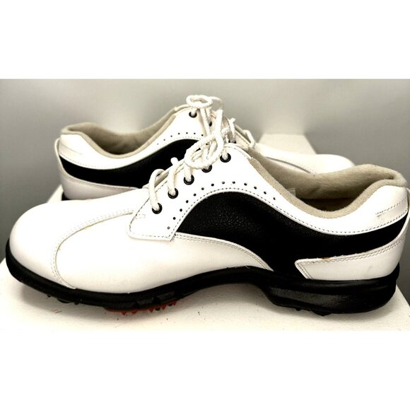 VTG FootJoy FJ Womens Golf Shoes GreenJoys 48384 Soft Spike White Black Size 10M - Picture 4 of 12